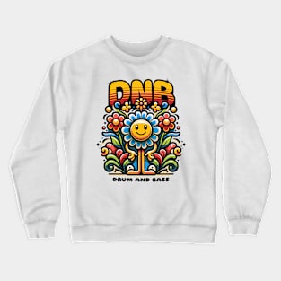 DNB - Floral Smile Vibes (yellow/blue) Crewneck Sweatshirt